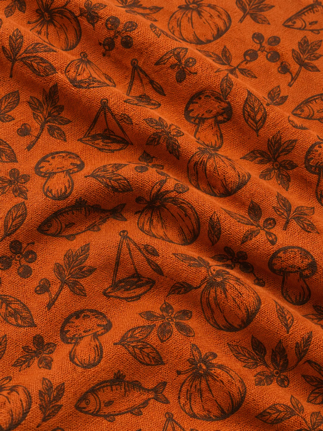 Rostoranger Golfpullover mit Herbstprint, Funktionsmaterial und Viertelreißverschluss