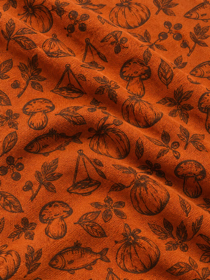 Rostoranger Golfpullover mit Herbstprint, Funktionsmaterial und Viertelreißverschluss