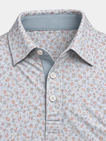 Coastal Paisley Performance-Golf-Poloshirt