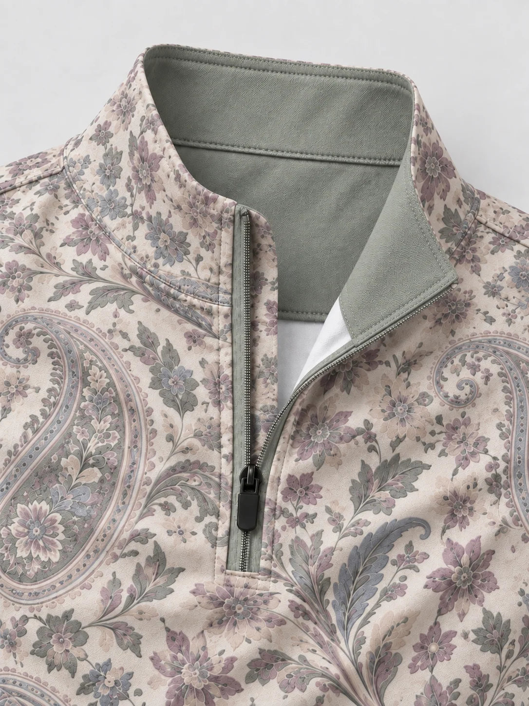 Garden Paisley Golf Quarter-Zip-Pullover