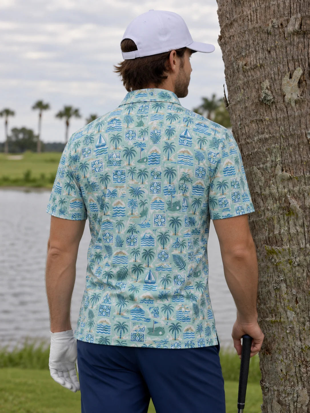 Seaside Tropical Golf-Poloshirt