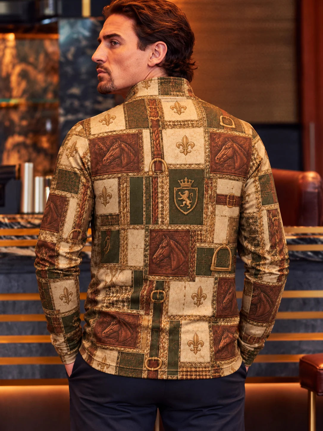 Performance-Quarter-Zip-Pullover im Reitclub-Stil
